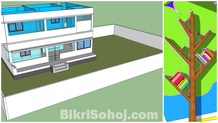 2D & 3D Design সেবা - বাড়ি, দোকান, অফিস ও প্রোডাক্ট ডিজাইন